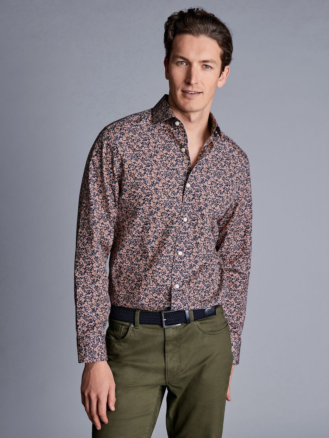 

Рубашка Liberty с цветочным принтом Charles Tyrwhitt, розовый/мульти