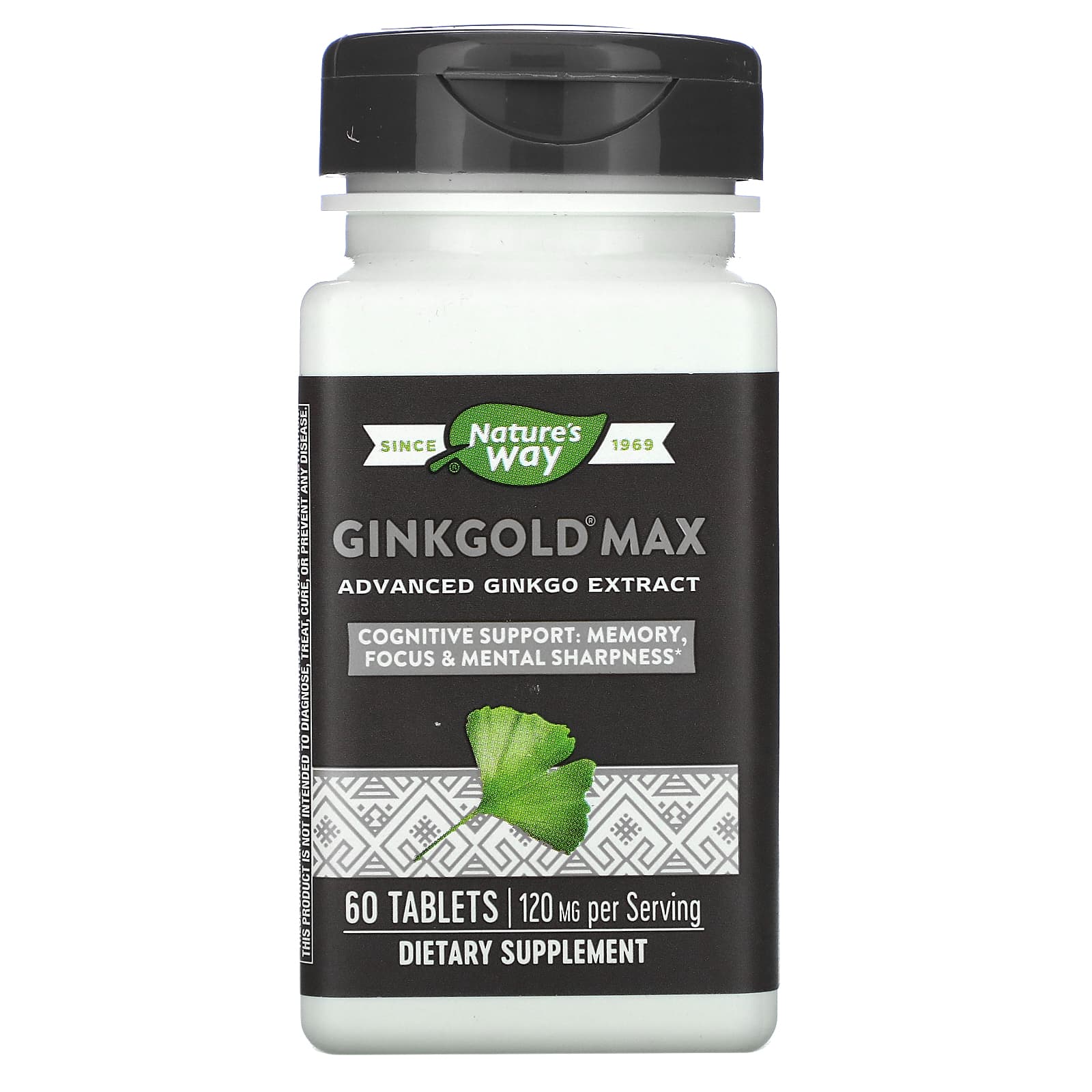 Nature's Way Ginkgold макс 120 мг 60 таблеток босвеллия nature s way 307 мг 60 таблеток