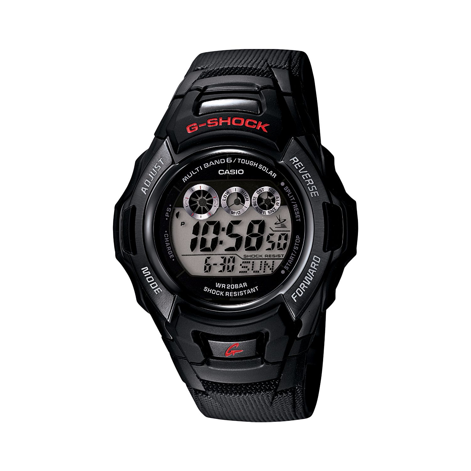 цена Мужские часы G-Shock Tough Solar Atomic с цифровым хронографом — GWM530A-1 Casio