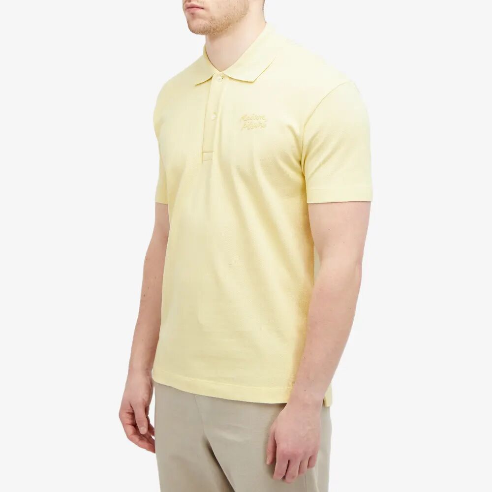 Maison Kitsune Комфортная футболка-поло Handwriting, желтый