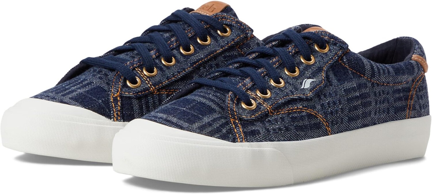 

Кроссовки Crew Kick 75 Denim Plaid Keds, цвет Blue/Multi