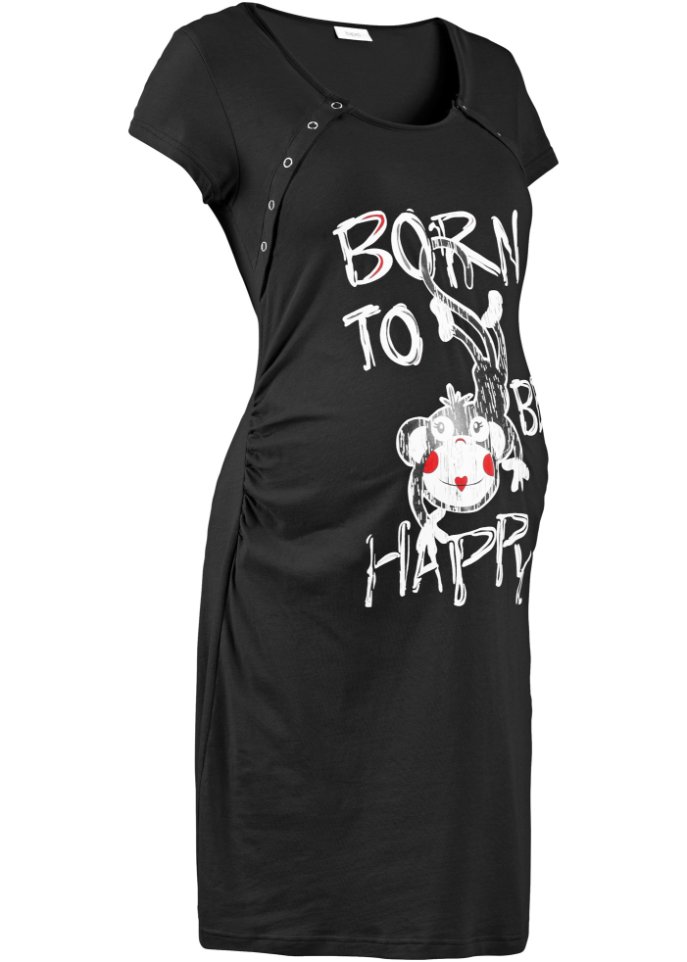 Ночная рубашка для кормления из хлопка bpc bonprix collection, черный платье женское хлопковое из вискозы элегантная свободная ночная рубашка трапеция с прострочкой одежда для сна ночная рубашка на лето