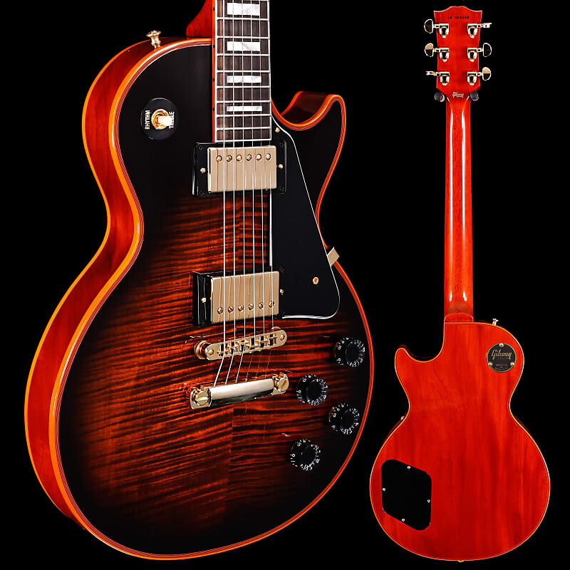 

Электрогитара Gibson Les Paul Custom Figured, HAND SELECTED TOP, Orange Widow Burst Gloss 9lbs 11.4oz