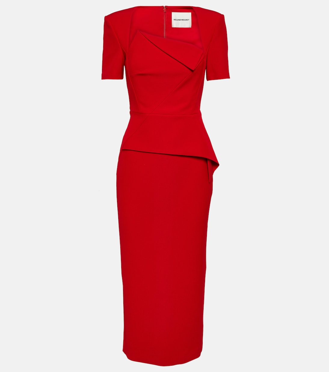 Асимметричное платье из крепа Roland Mouret, красный фотографии