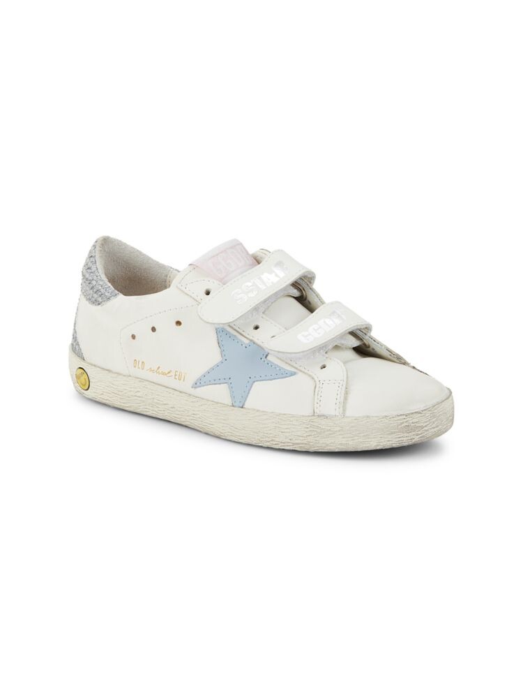 

Детские кожаные кроссовки Star Golden Goose, цвет White Blue