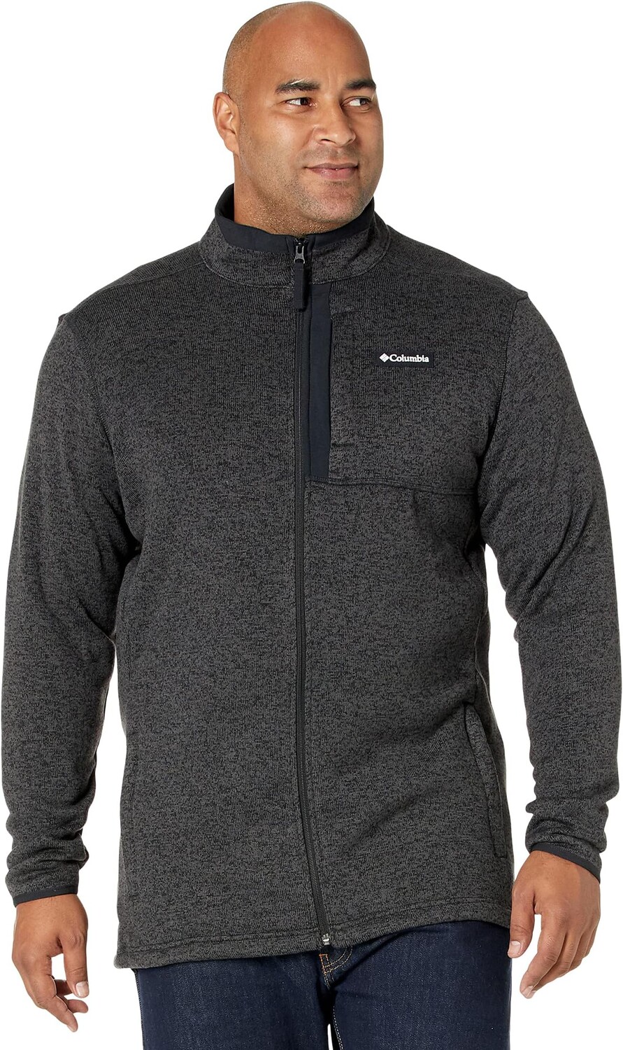 

Куртка Big & Tall Sweater Weather Full Zip Columbia, цвет Black Heather