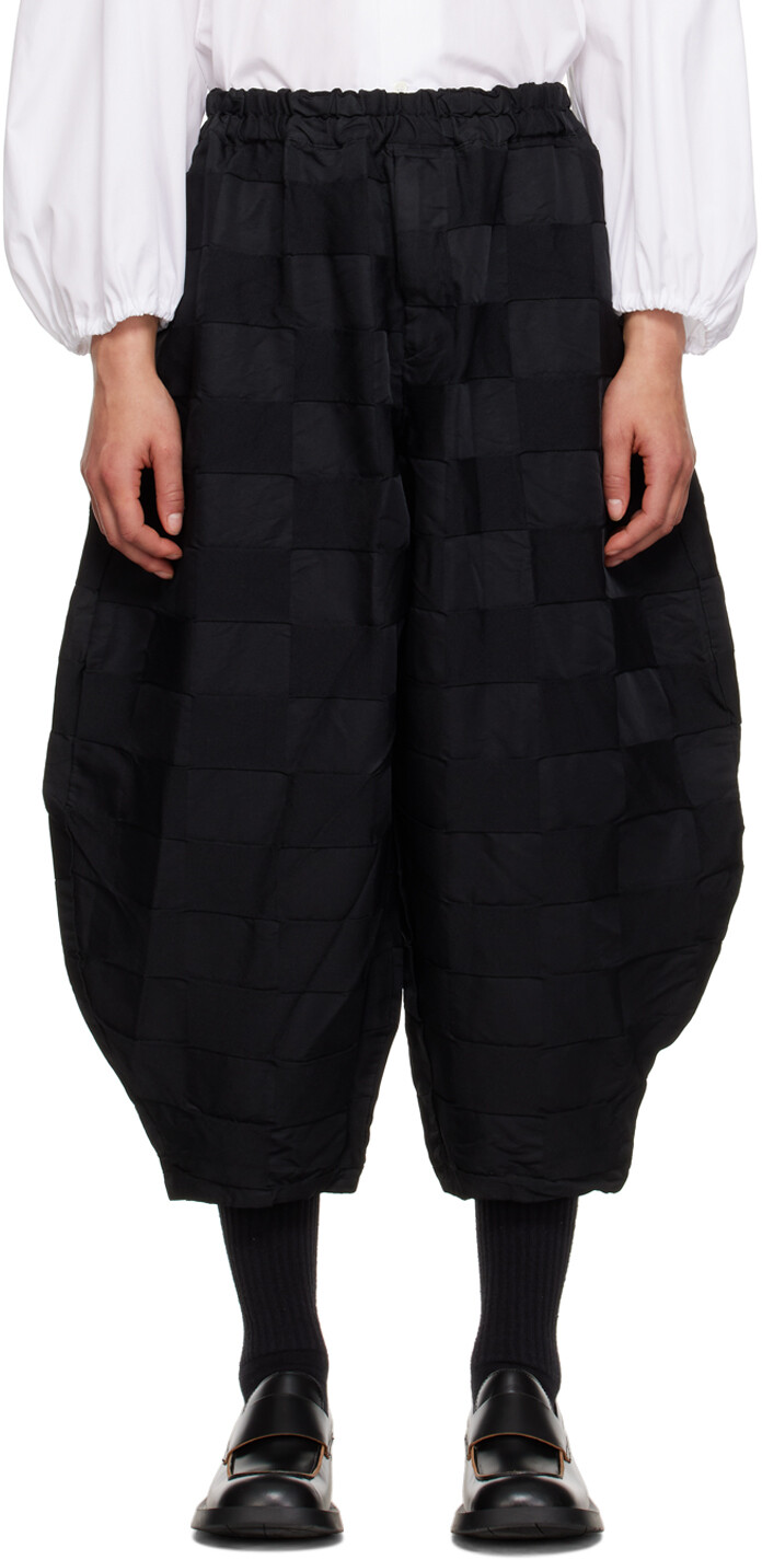 

Черные брюки в клетку Comme des Garçons, Черный