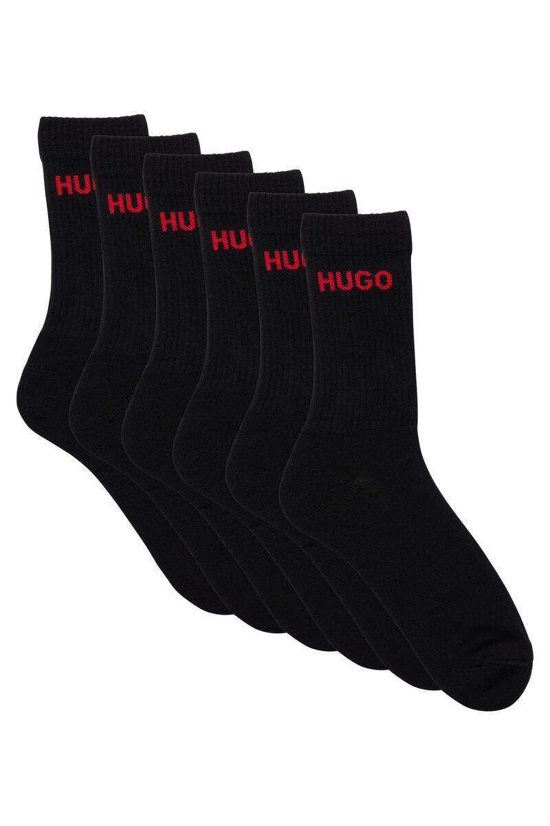 

Упаковка из шести пар коротких носков. HUGO, черный