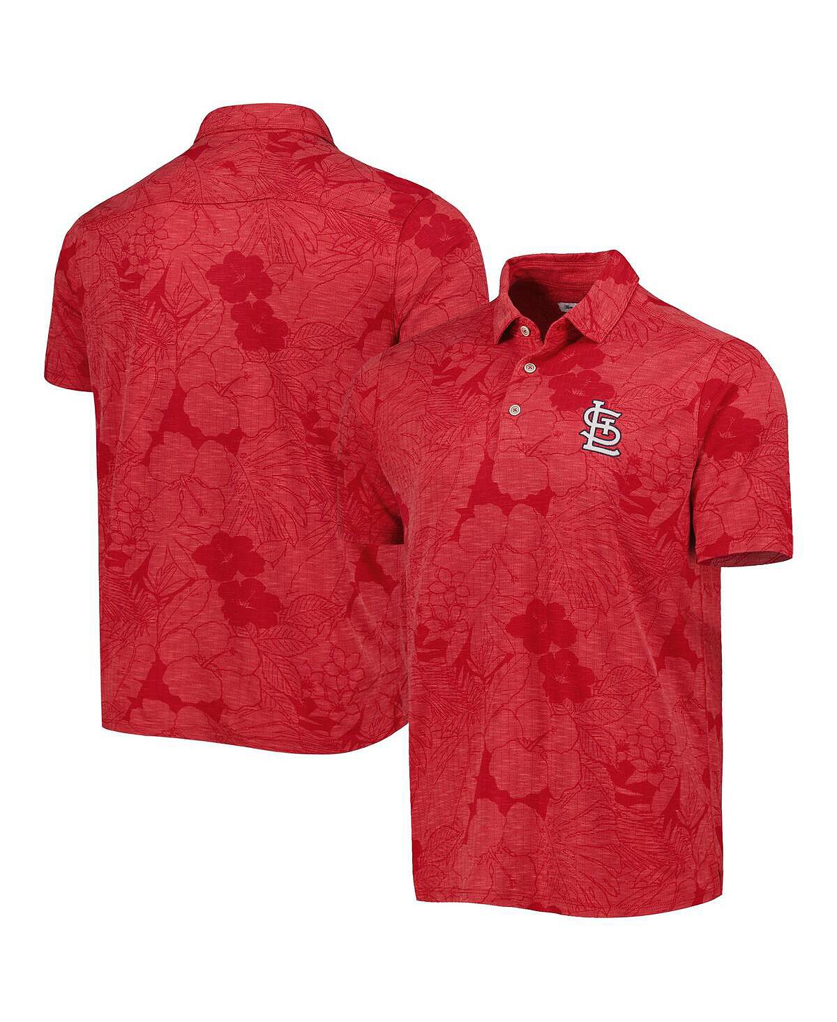 Мужская красная рубашка-поло St. Louis Cardinals Miramar Blooms Tommy Bahama
