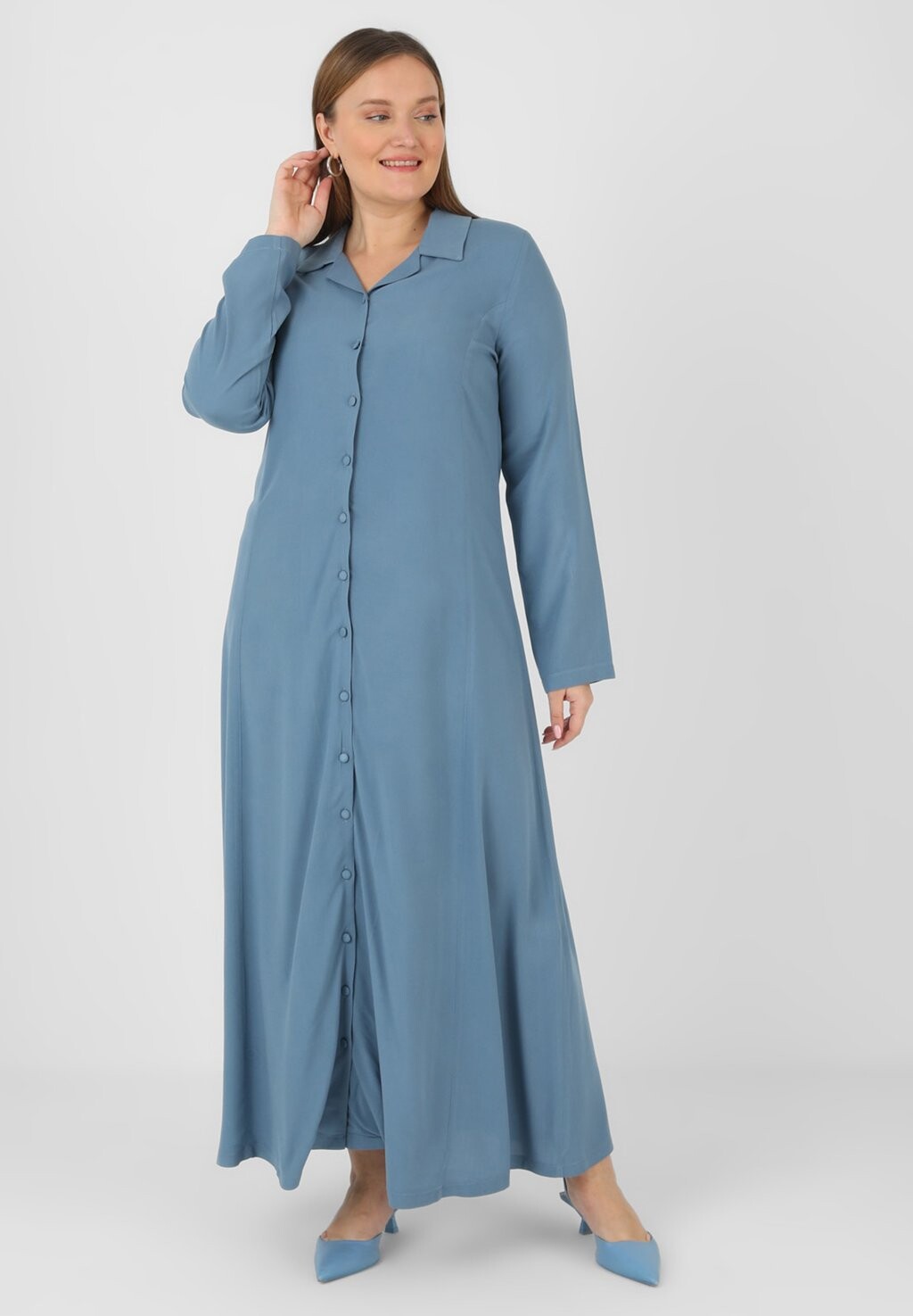 

Платье макси PLUS SIZE -ALIA Modanisa, цвет dark blue