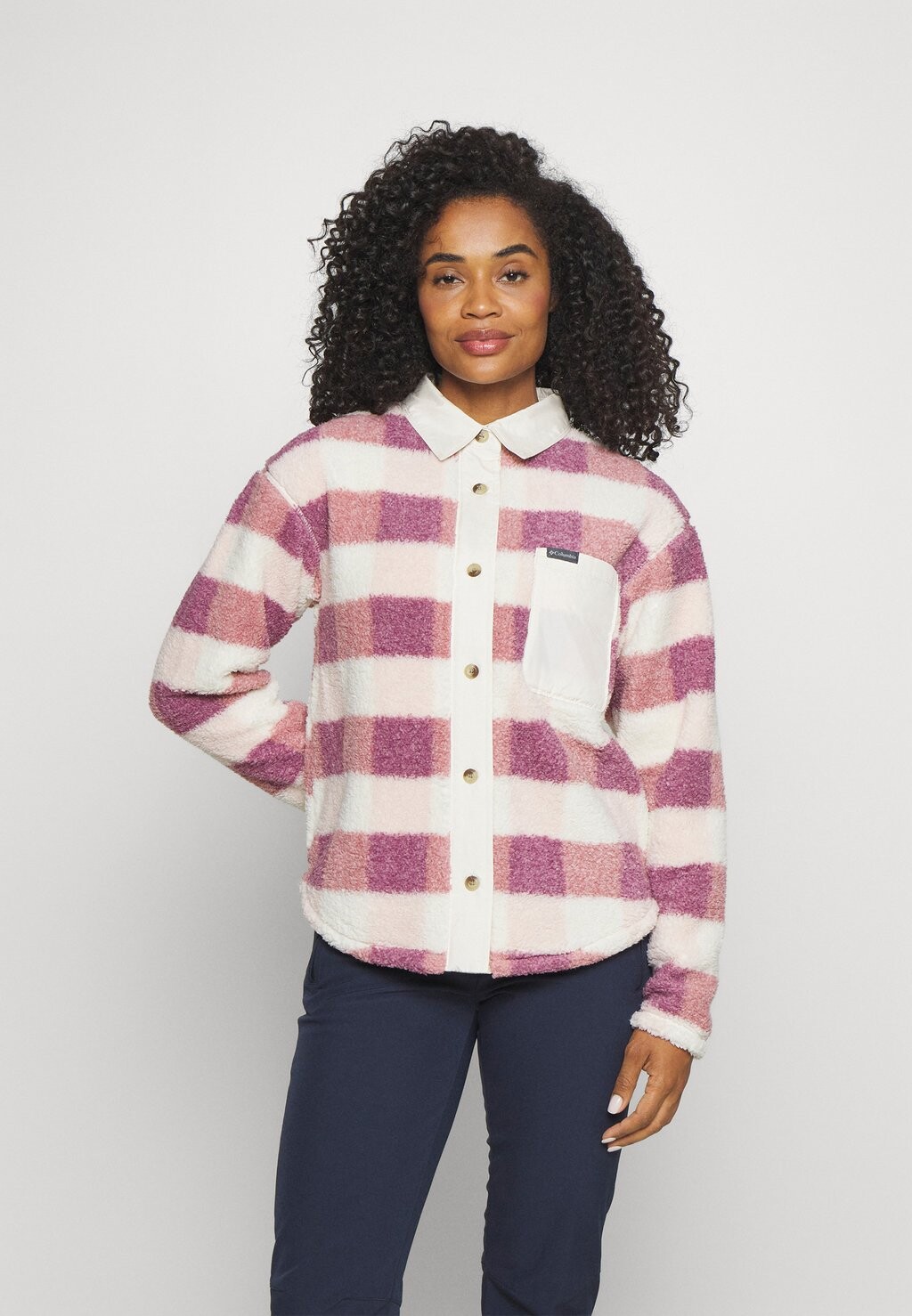 

Куртка флисовая Columbia West Bend Shirt Jacket, розовый, Розовый;коричневый