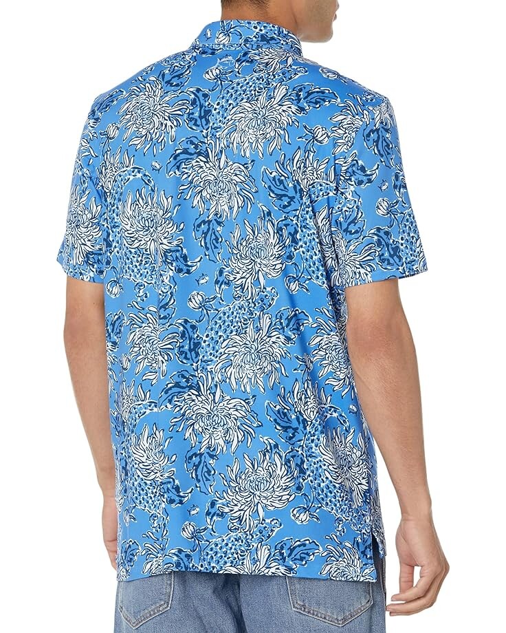 

Поло Southern Tide Ryder Croc and Lock It Polo, цвет Boca Blue