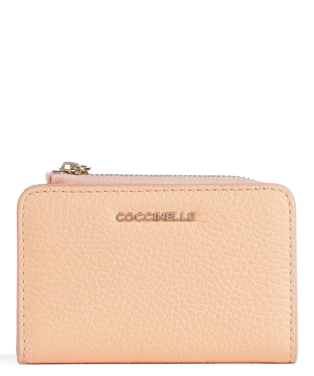 

Мягкий кошелек металлик из зерненой кожи Coccinelle, оранжевый