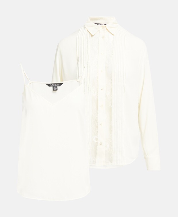 

Элегантная блузка Lauren Ralph Lauren, естественный