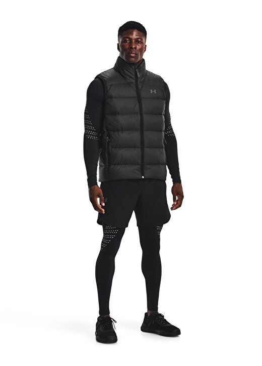 

Черно-серый мужской однотонный жилет Under Armour, Черный