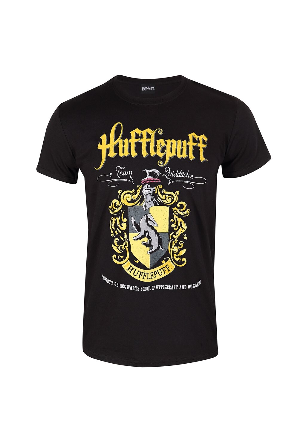 

Футболка с принтом Harry Potter Hufflepuff Crest Harry Potter, черная