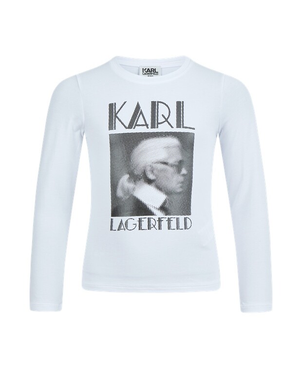 

Топ с длинными рукавами Karl Lagerfeld, белый