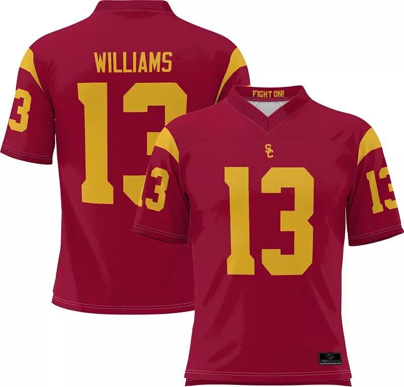 

Мужская футбольная майка Prosphere Trojans USC Caleb Williams # 13 Cardinal Replica