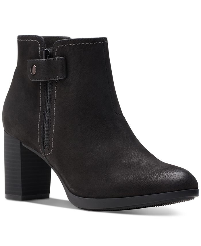 

Женские ботильоны Bayla Glow на молнии с ремешком Clarks, черный