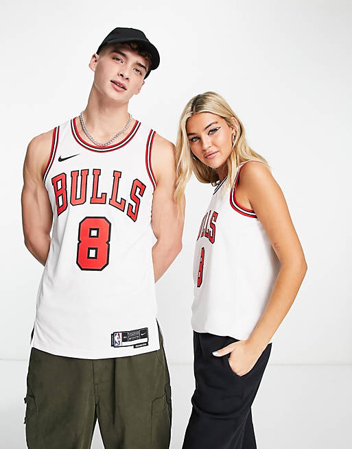 

Белый трикотажный жилет унисекс Nike Basketball NBA Chicago Bulls Zach Lavine