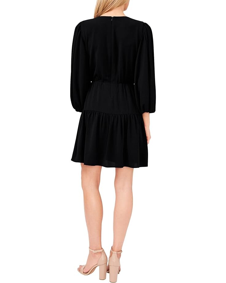 Платье CeCe Puff Sleeve Dress, цвет Rich Black тренч onlorchid puff sleeve only цвет black