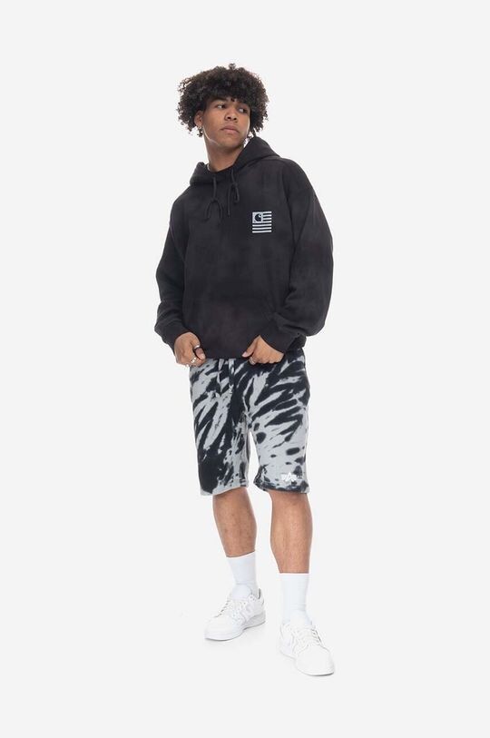 

Шорты с принтом тай-дай Alpha Industries, черный