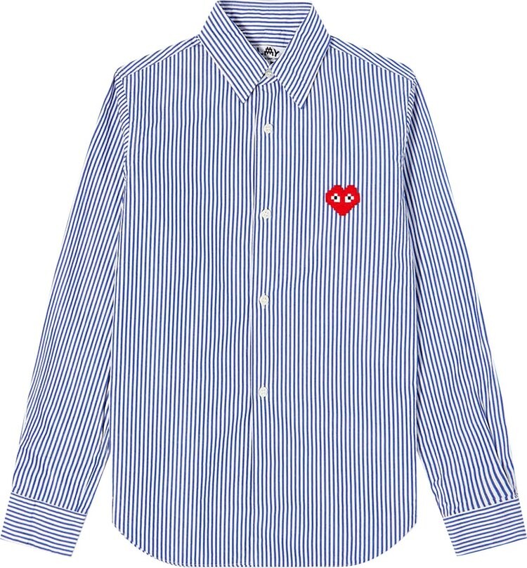 

Рубашка Comme des Garçons PLAY Striped Long-Sleeve 'Blue/White', синий