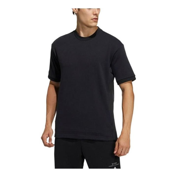 Футболка Men's adidas Solid Color Back Large Logo Alphabet Printing Short Sleeve Black T-Shirt, мультиколор