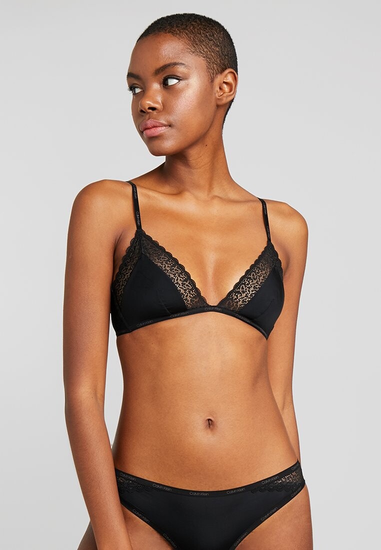 

Бюстгальтер с треугольными чашечками Calvin Klein Underwear, черный