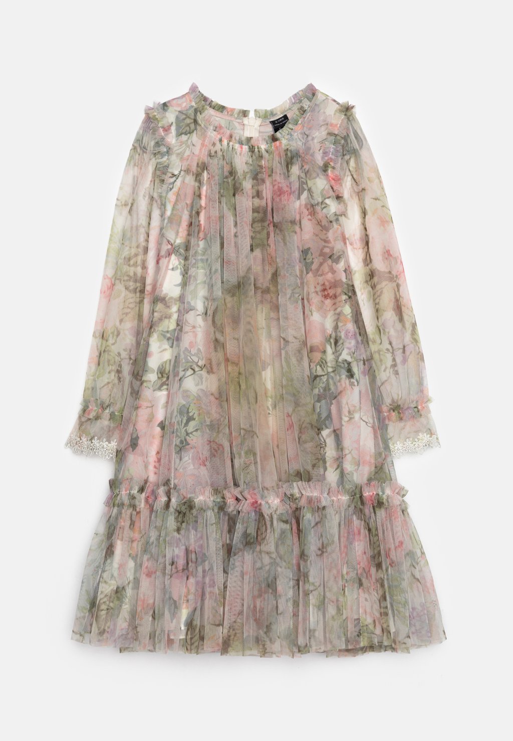 Элегантное платье Rose Powder Long Sleeve Kids Dress Needle & Thread, цвет moonshine