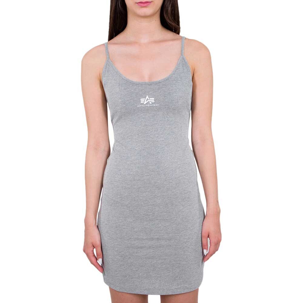 

Короткое платье Alpha Industries Basic Small Logo, серый