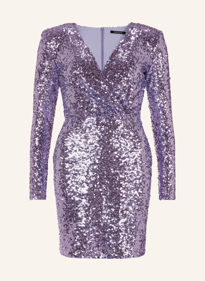 Коктейльное платье с пайетками Swing, фиолетовый