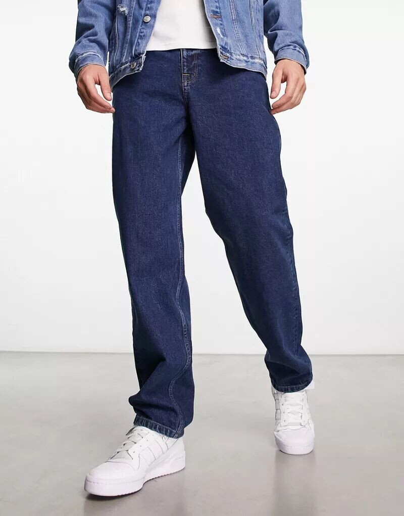 

Темно-синие широкие джинсы ASOS