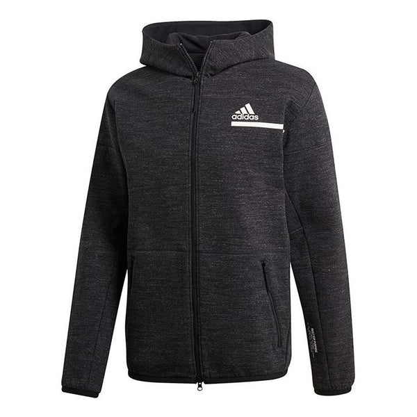 Куртка adidas Zne Fz M Winter Solid Color Fleece Lined Stay Warm Hooded Jacket Black, черный