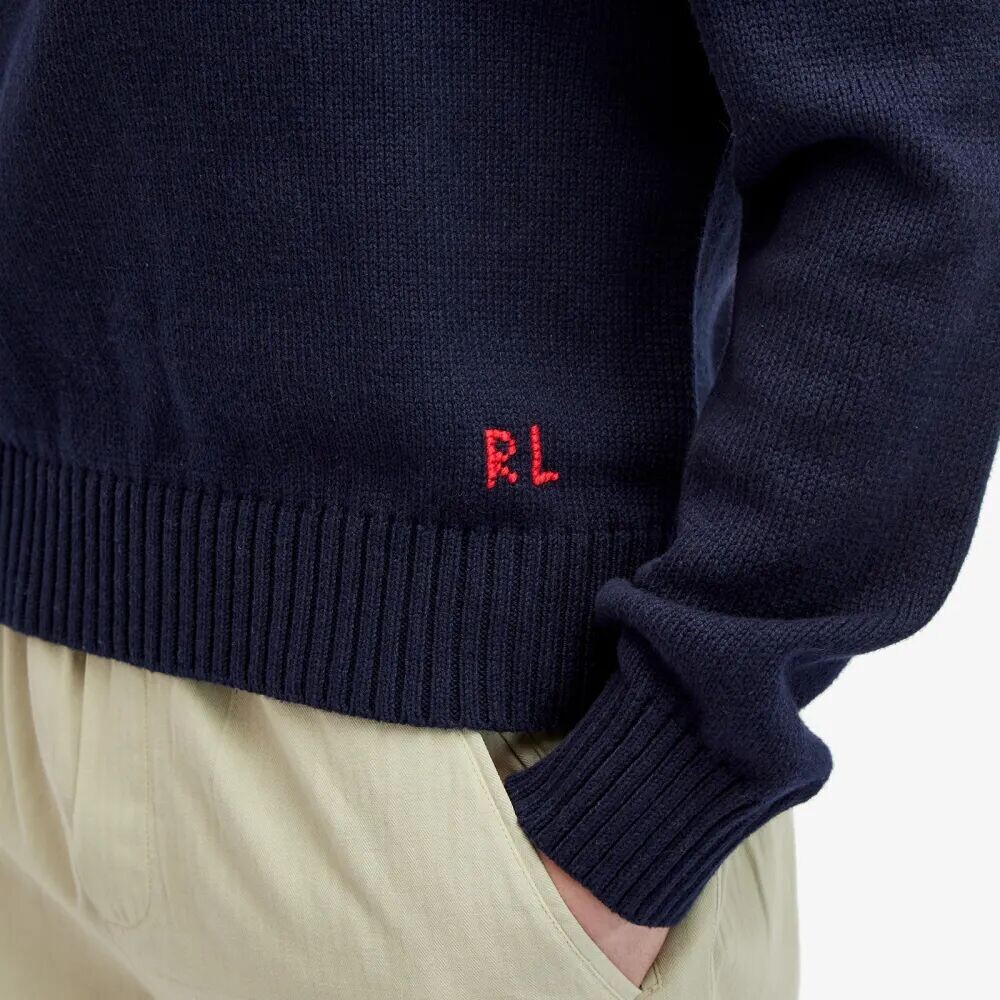 

Polo Ralph Lauren Джинсовый джемпер с круглым вырезом, синий