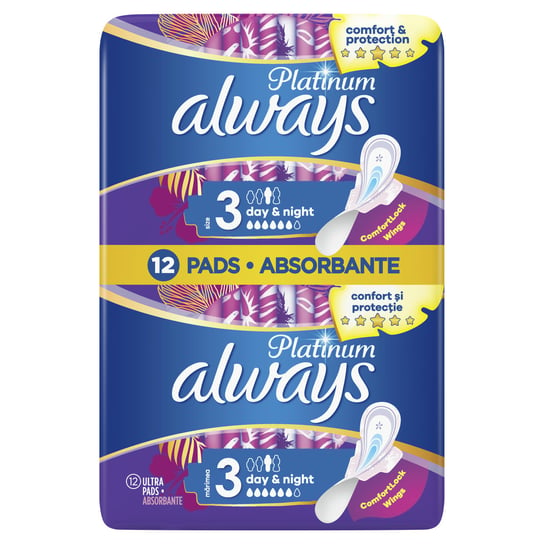 Гигиенические прокладки Always Ultra Platinum Night Duo 12 шт., Procter & Gamble