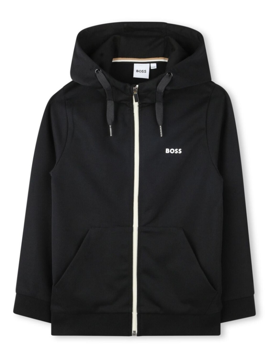 

BOSS Kidswear толстовка с капюшоном на молнии, черный