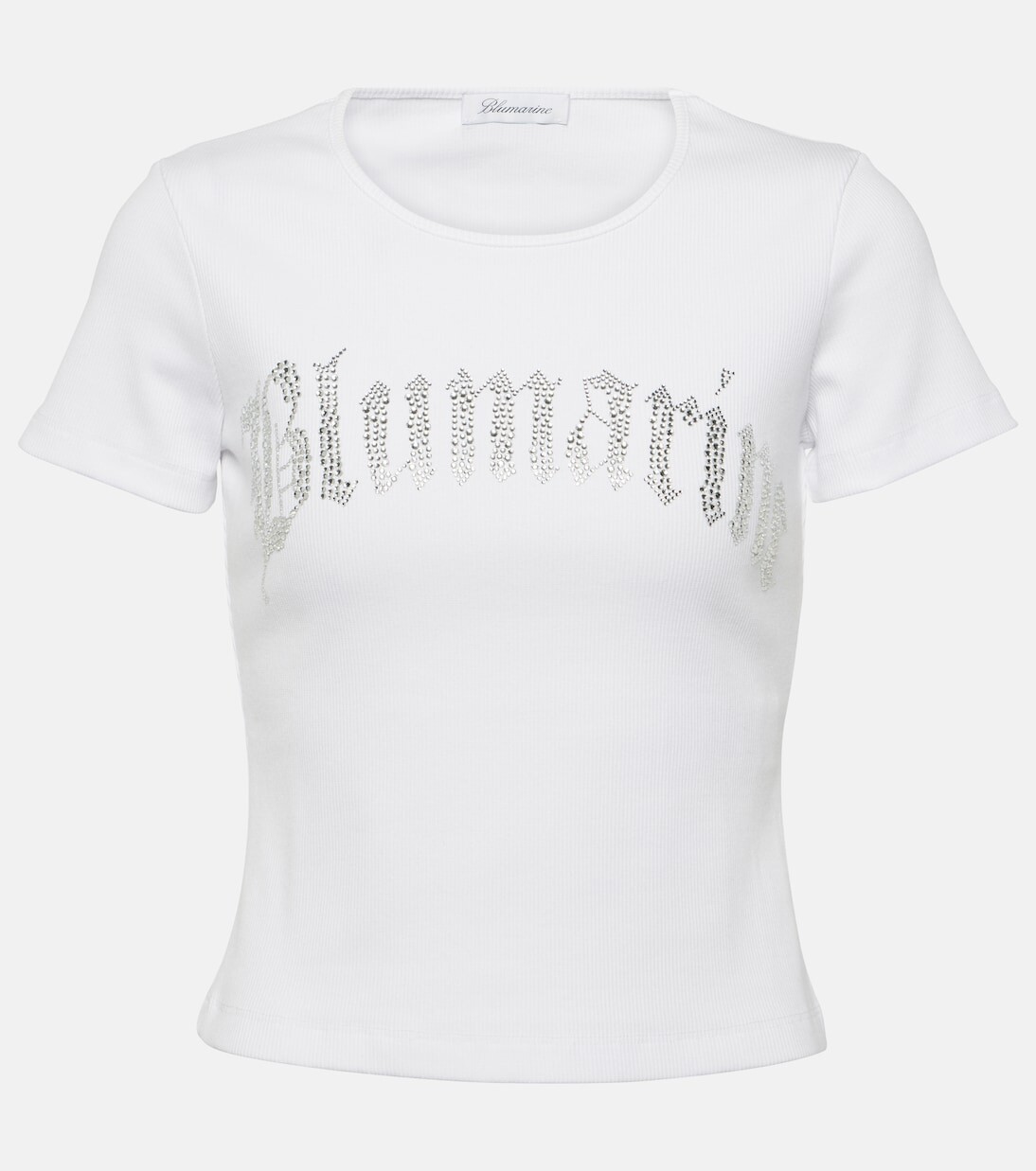 

Футболка из хлопкового джерси с логотипом Blumarine, белый