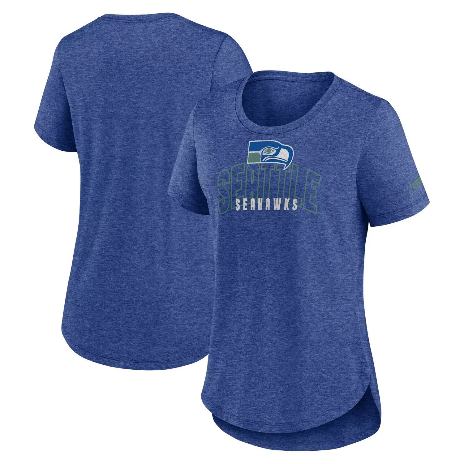 

Женская футболка Nike Heather College Seattle Seahawks Fashion Tri-Blend Nike