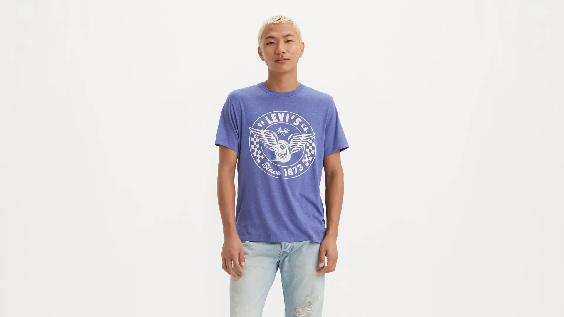 

Классическая футболка с графическим рисунком Levi's, синий
