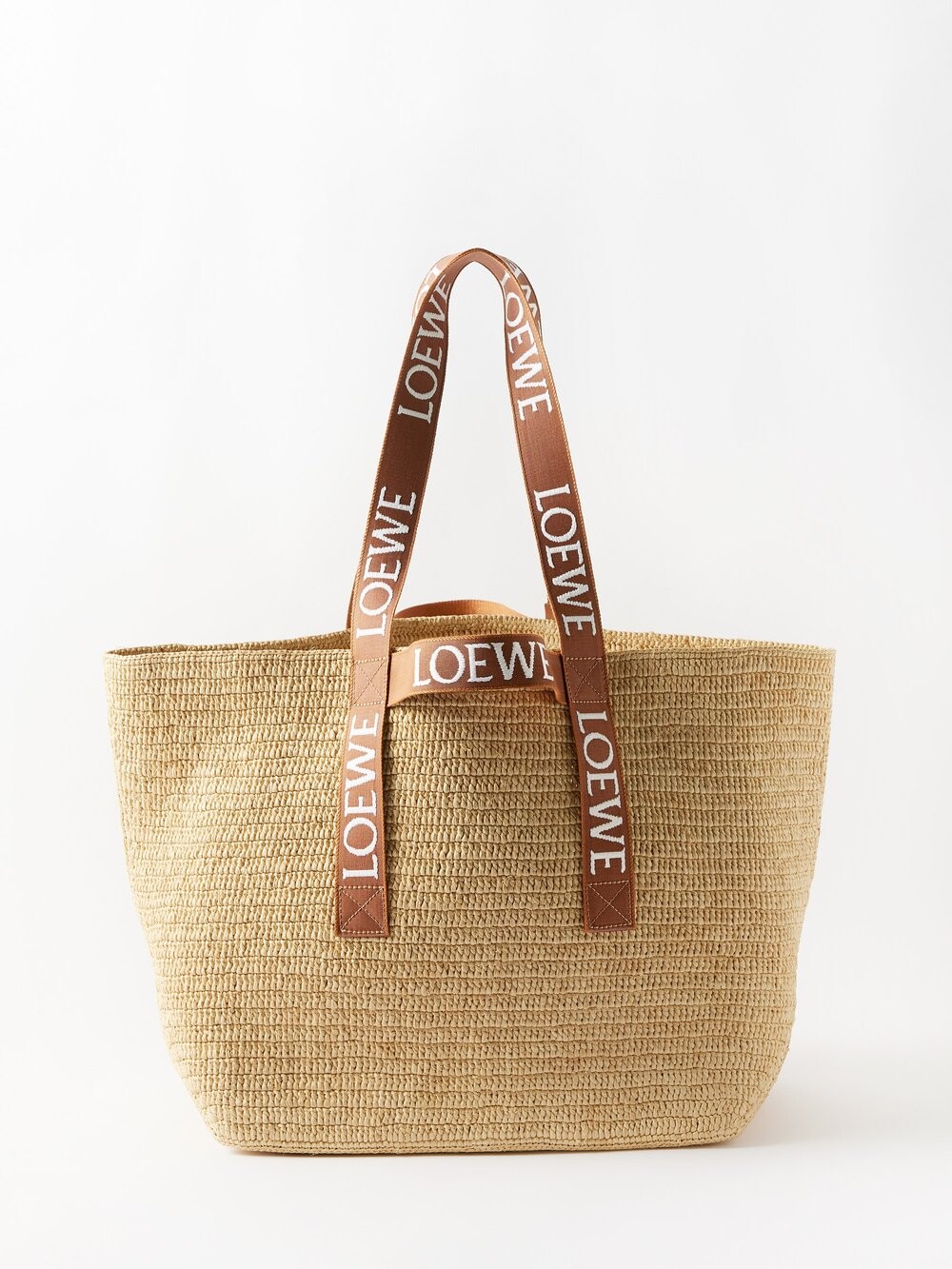 

Сумка-тоут из рафии с логотипом LOEWE, бежевый