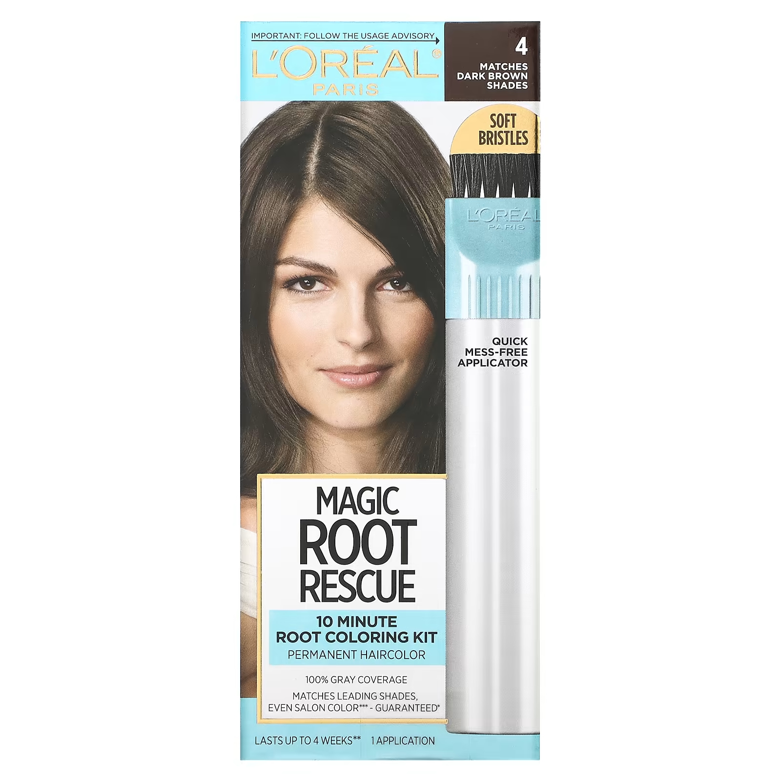 цена Набор для окрашивания корней L'Oréal Magic Root Rescue за 10 минут, темно-коричневый