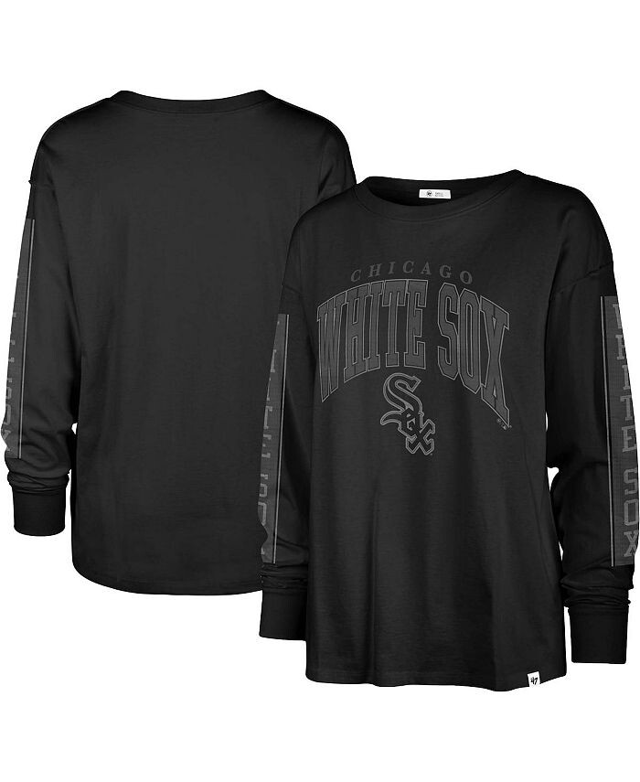 

Женская черная футболка Chicago White Sox с длинным рукавом '47 Brand, черный