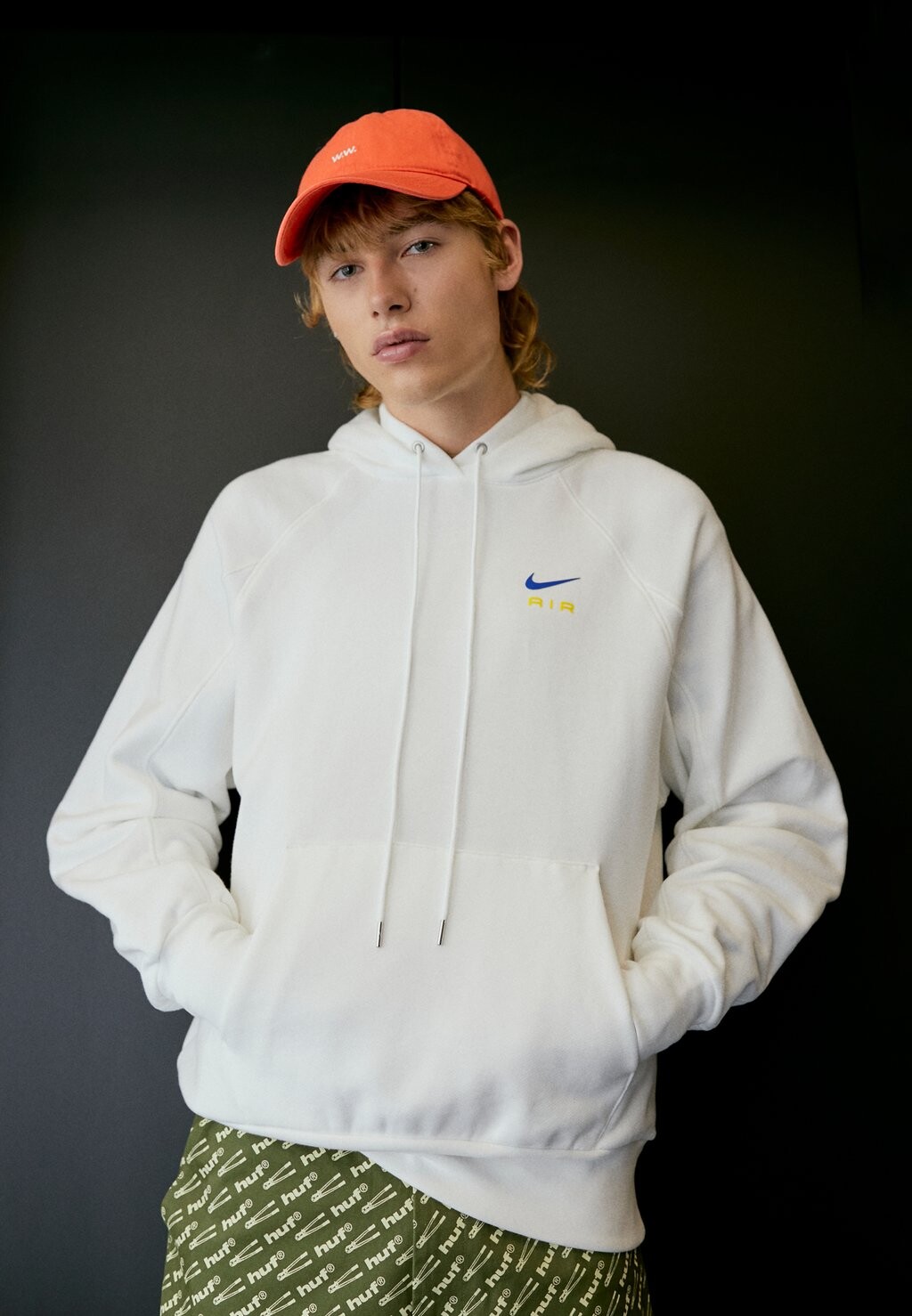 

Толстовка M NSW AIR FT PO Nike, белый/скоростной желтый