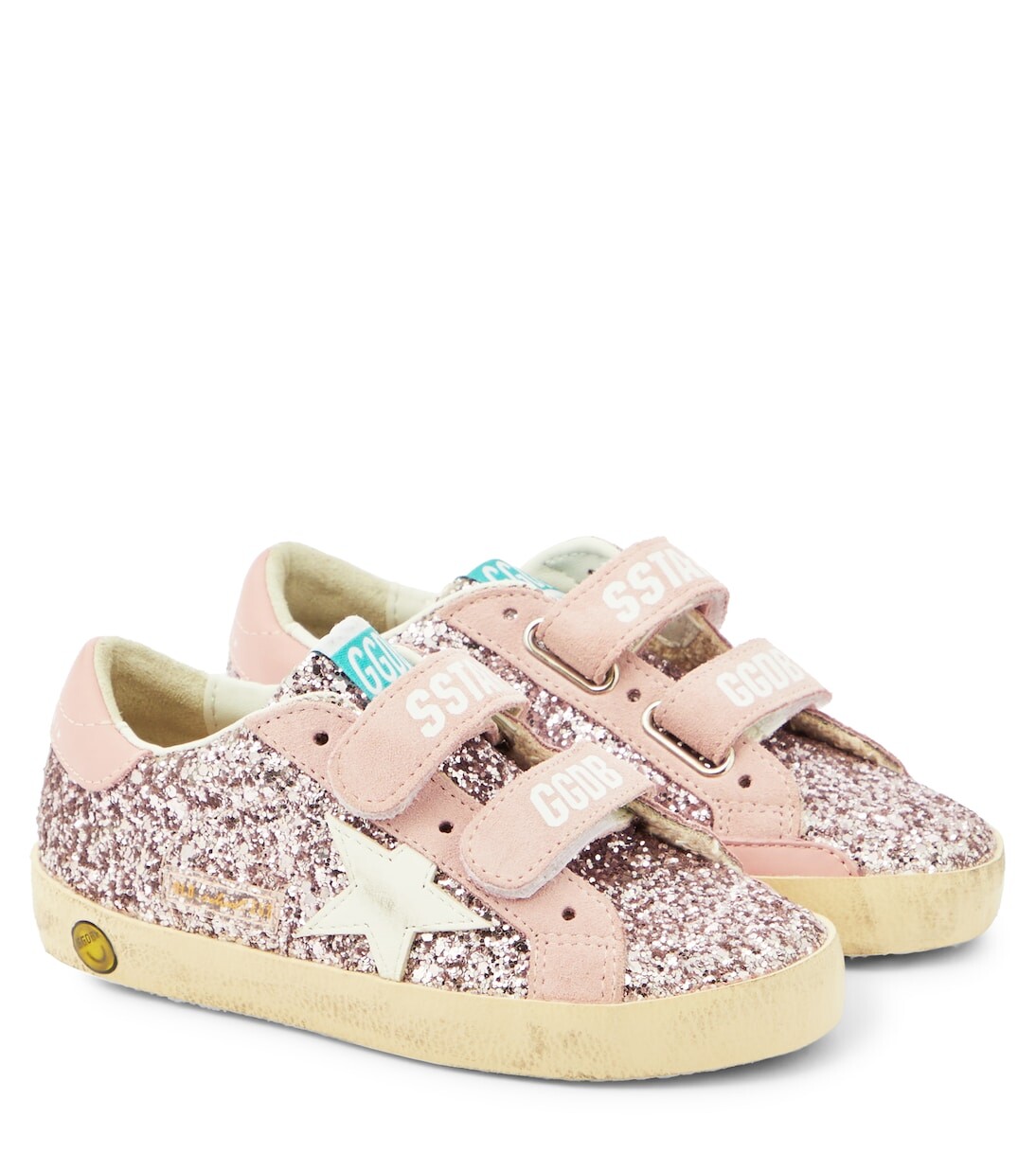 

Кожаные кроссовки old school с блестками Golden Goose Kids, мультиколор