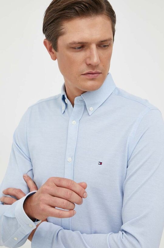 

Хлопчатобумажную рубашку Tommy Hilfiger, синий
