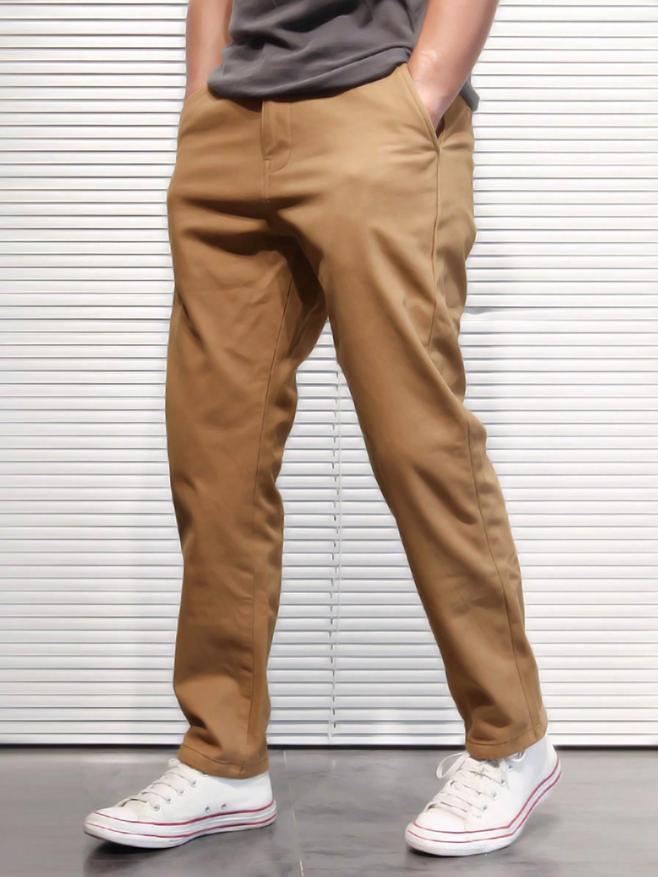 Мужские повседневные зауженные брюки Manfinity Homme с наклонными карманами, имбирь брюки с косыми карманами koton коричневый
