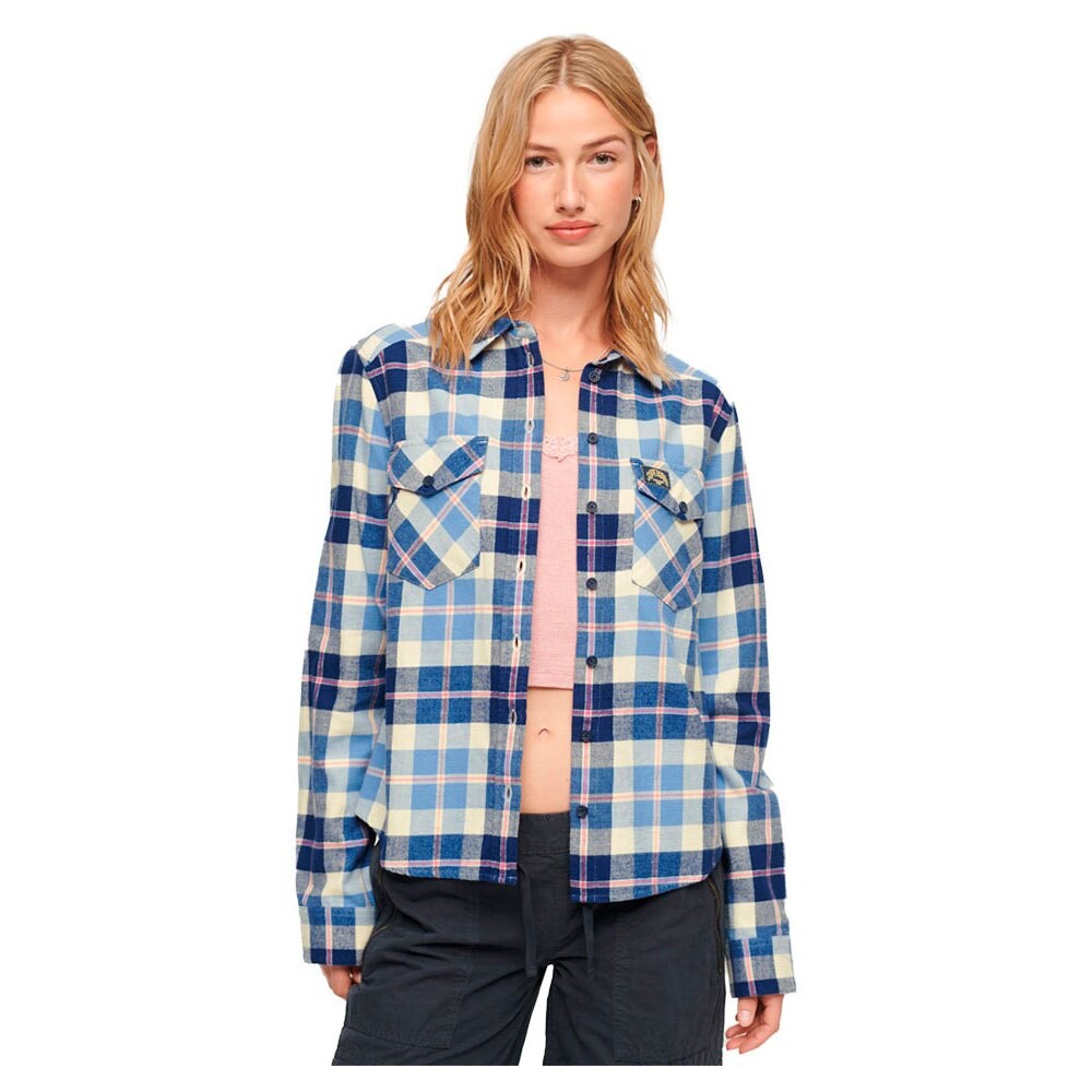 

Рубашка Superdry Lumberjack Check Flannel, синий