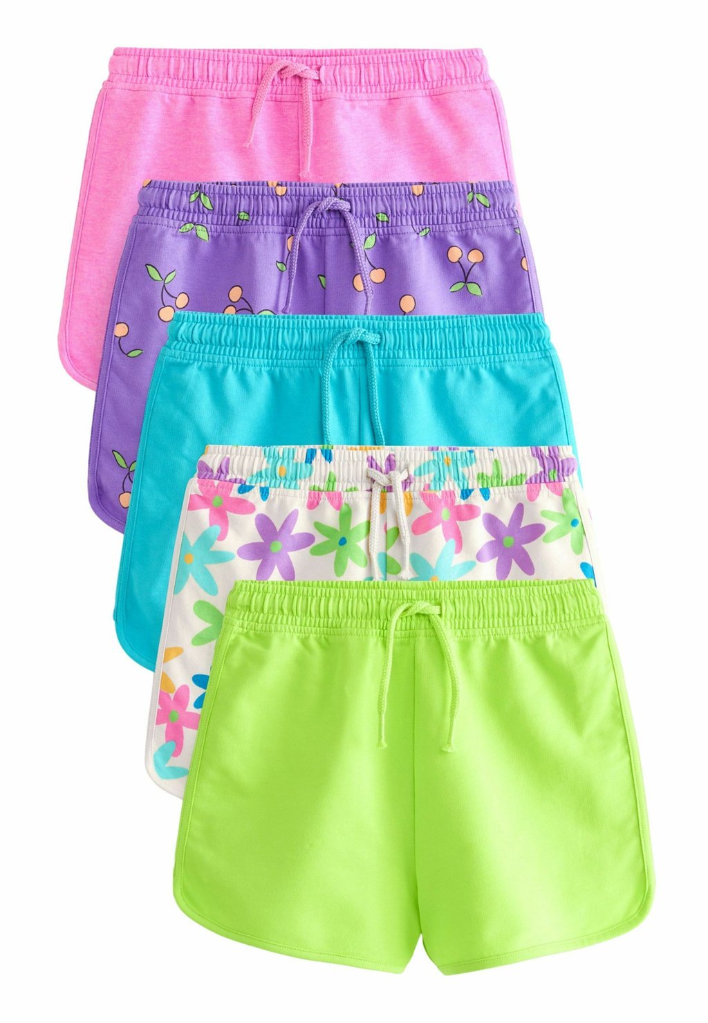 Спортивные брюки 5 Pack Regular Fit Next, цвет purple pink blue lime floral brights