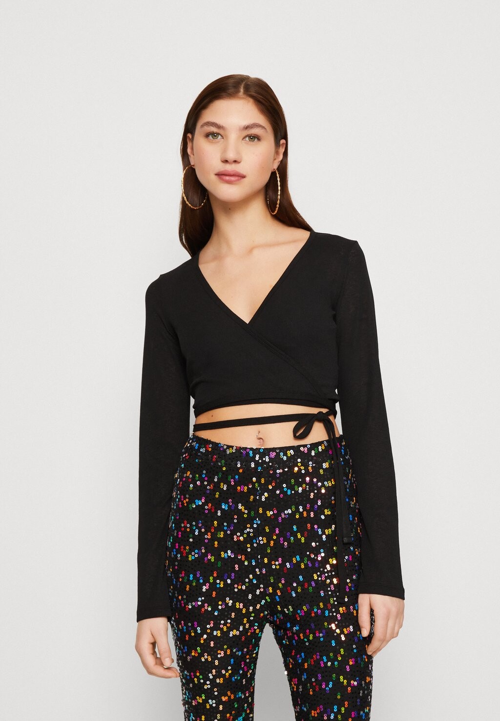 

Рубашка с длинным рукавом Monki, черный